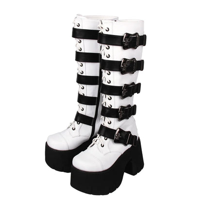 Funki Findz | Boots | Women's Harajuku Wide Buckle Boots