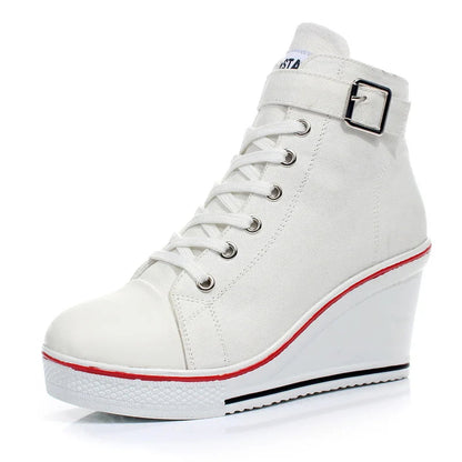 Funki Findz | Boots | Women's High Top Platform Wedge Sneaker