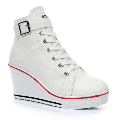 Funki Findz | Boots | Women's High Top Platform Wedge Sneaker