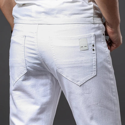 Funki Findz | Pants | Men's Fashion Slim Fit White Stretch Jeans