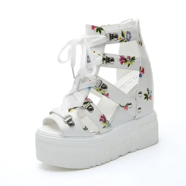 Funki Findz | Shoes | Women's Strappy Platform Wedge Shoes