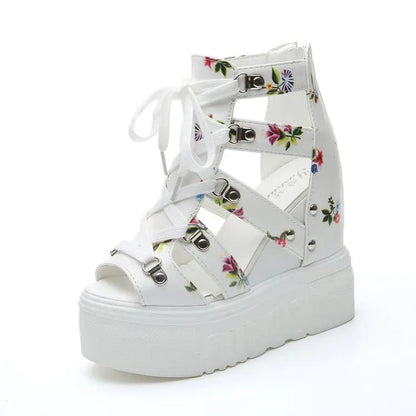 Funki Findz | Shoes | Women's Strappy Platform Wedge Shoes