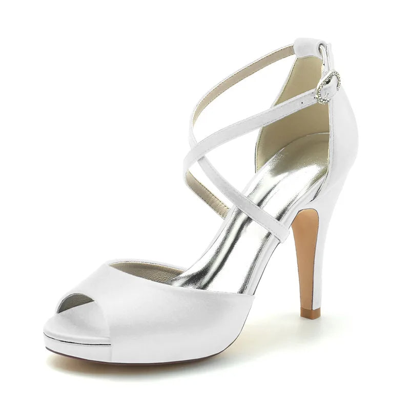 Funki Findz | Shoes | Women's Open Toe Cross Strap Stilettos