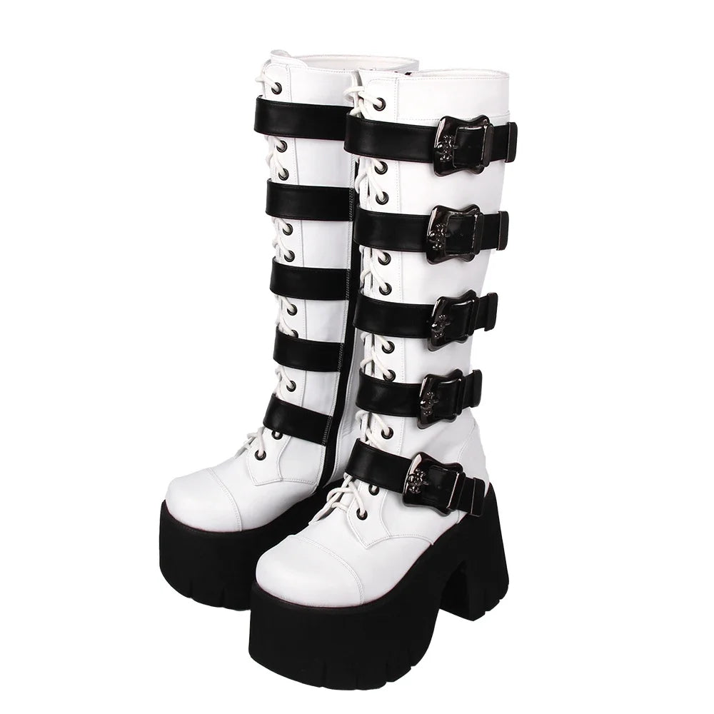 Funki Findz | Boots | Women's Harajuku Wide Buckle Boots