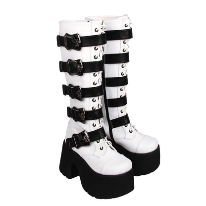 Funki Findz | Boots | Women's Harajuku Wide Buckle Boots