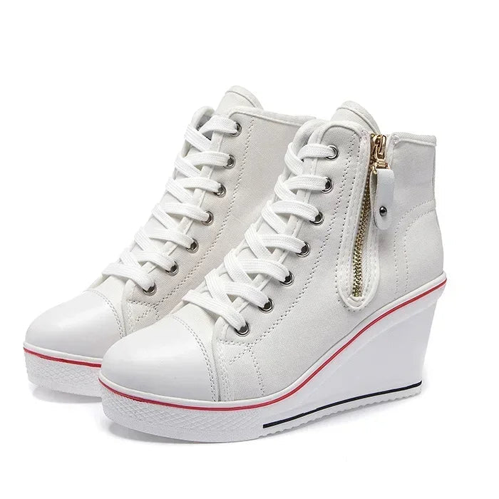 Funki Findz | Boots | Women's High Platform Zipper Sneakers