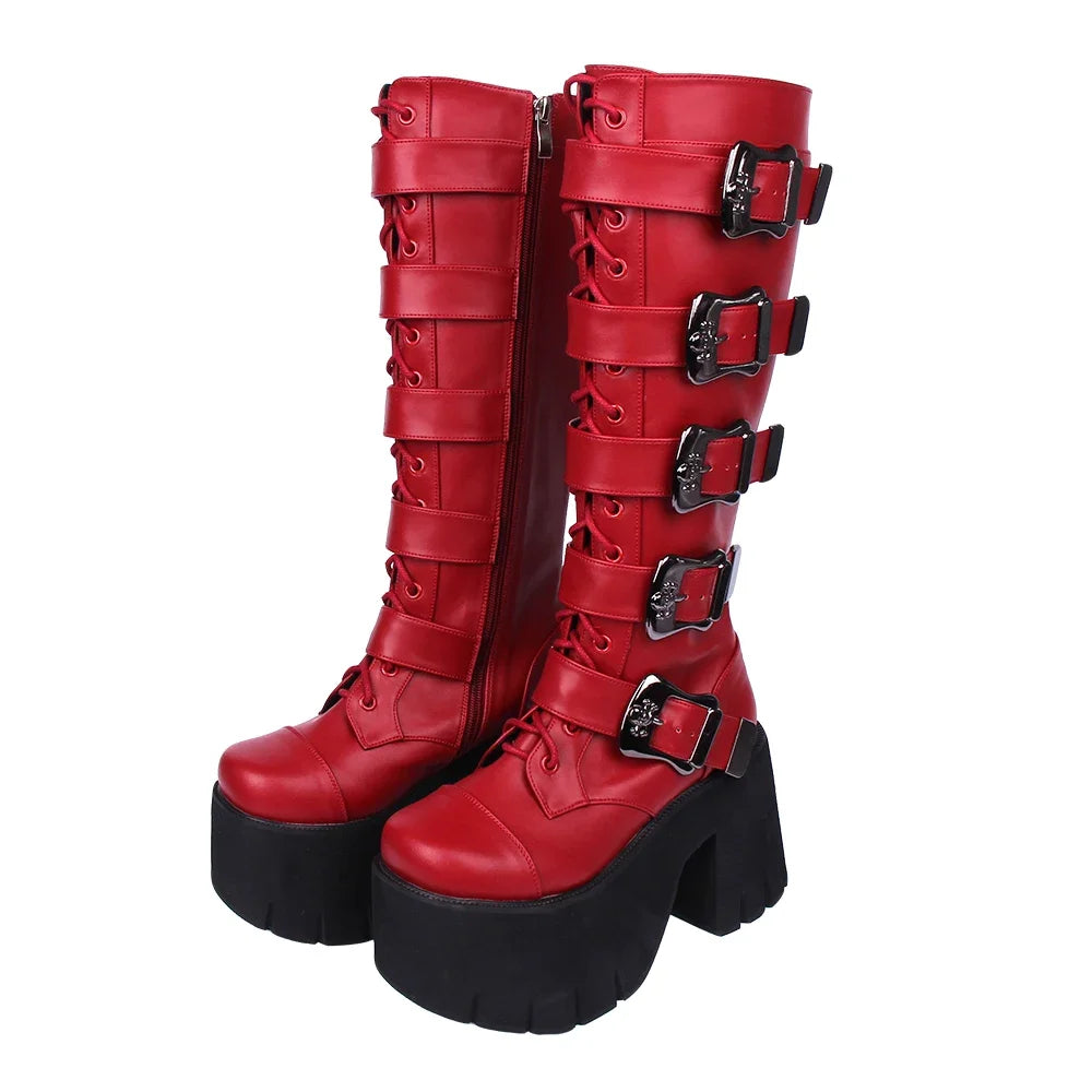 Funki Findz | Boots | Women's Harajuku Wide Buckle Boots