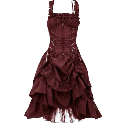 Funki Findz | Dresses | Women's Gothic Lace Up Victorian Dress