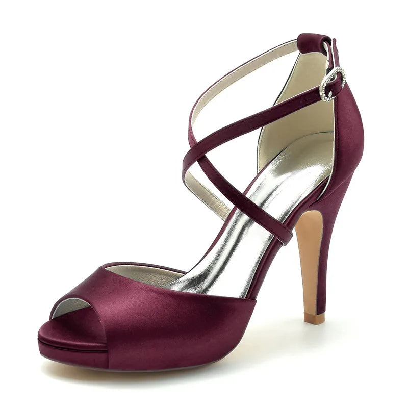 Funki Findz | Shoes | Women's Open Toe Cross Strap Stilettos