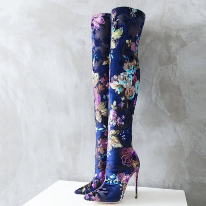 Funki Findz | Boots | Women's Over Knee Stretch Stiletto Boots