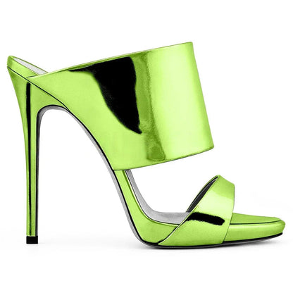 Funki Findz | Shoes | Women's Stylish Metallic High Heel Slides