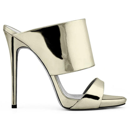 Funki Findz | Shoes | Women's Stylish Metallic High Heel Slides