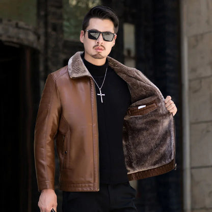 Funki Findz | Jackets | Men's Luxury Faux Leather Winter Jacket